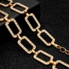 LIMHOO Metal Waist Chain for Women Rhinestone Chain Belt Crystal