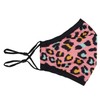 Reusable washable 3 layers cotton cloth - pink - leopard