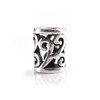 Battle-Merchant Celtic Hair and Beard Bead in Silver Spiral Pattern