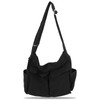 PRITOK Messenger Bag, Canvas Bag with Large Capacity, Multi-Pocket Vintage