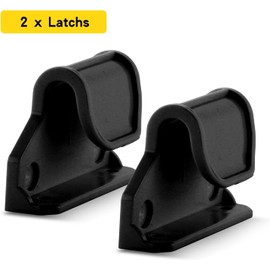 derimkcoa Retractable Baby Gate Replacement Parts, Original Hardware Set (Including 2 x Latchs + 2 x Brackets + 1 Set of Screws), Black