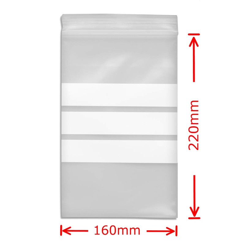 WeltiesSmartTools Premium Resealable Grip Bags with 0.09 mm Labelling Field