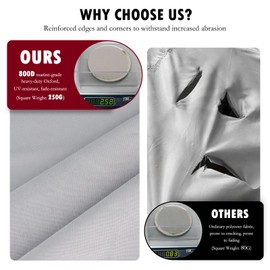 Lanlelin Heavy Duty 800D Marine Grade Waterproof Trailerable Boat Cover Fits 20-22ft V-Hull Tri-Hull Boat with Windproof Tightening Strap & Anti-UV, Fits Fishing/Bass/Skiffs Boats