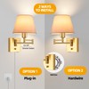 Affsure Bedside Wall Mount Light with Dimmable Switch, Swing Arm