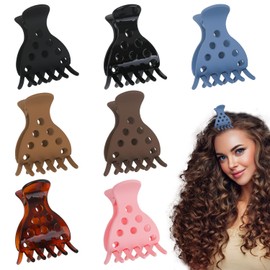 ASUNFO 7 Pcs Root Lifting Hair Clips for Volume Hair Styling Accessories Volumizing Claw Clamps for Women Curly Hair 7 Colors