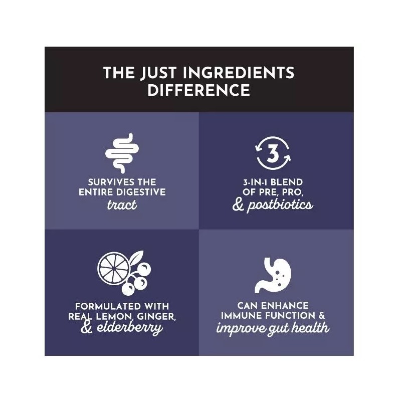 Just Ingredients Probiotic Complex Powdered Drink-Elderber