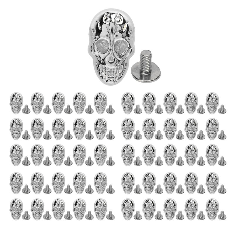 50 Sets DIY Skull Rivets Gothic Style Rustproof Exquisite Craftsmanship