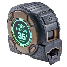 Spec Ops Tools 35-Foot Elite Series Tape Measure, 1 1/4" Double-Sided Blade, Includes Fractional Markings, 12 Feet of Stand Out, Military-Grade Composite Case, 3% Donated to Veterans