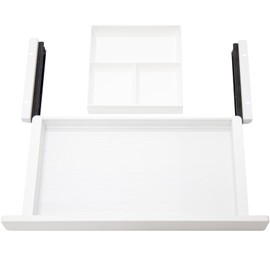 Under Desk Storage Drawer, 15.5Inch Shallow Under Desk Drawer Organizer
