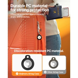 Airtag Keychain Holder, Hard Frame Cover with Shock Resistance, Easy Installation, Airtag Case for Pet Collar, Kids, Luggage, Keys Kristallklar