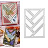 Rectangle Grid Frame Metal Die Cuts,Rectangular Frame Background Stencils DIY
