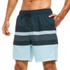 HODOSPORTS Mens Swimsuit Trunks 7" Quick-Dry Swim Shorts with Compression