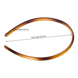 Hair Band, Black Plastic Headband, Non-Slip Headband with Non-Slip Teeth for Girls, Women, Plain Headbands (Pack of 12)