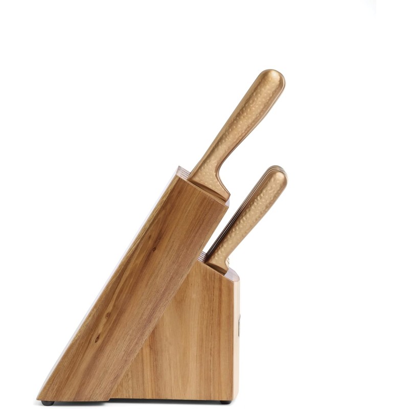 Cambridge Silversmiths Rame Hammered Copper 12-Piece Cutlery Set with Block