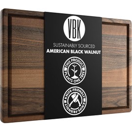 Walnut Wood Cutting Board - Made in USA - Reversible - by Virginia Boys Kitchens