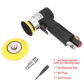 Mini Angle Grinder, Mini Random Orbital Sander 16000RPM Polishing Tool Rotatable 90°Orbital Pressure Pneumatic Air with 2" and 3" Sanding Pad