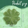 Ceramic Spoon Rest for Stove Top, Cute Green Lucky Four