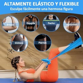 Bandas de Resistencia Deportivas, 3PCS Bandas Elásticas de Fitness, Bandas de Resistencia Elasticas, Bandas Elásticas de TPE para Entrenamiento de Fuerza, Yoga, Pilates, Glúteos y Fitness