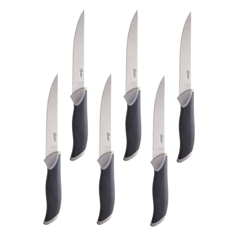 Oster Lindbergh 14 Piece Stainless Steel Cutlery Kitchen Knife Block