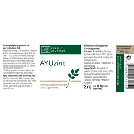 Classic Ayurveda - AYUzinc (capsules) - 27 g (approx. 60 capsules)