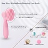 2 PC Silicone Facial Cleansing Brush Facial Scrubber Manual Exfoliating