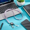 Sparkling Rhinestone Crystal Clear ID Badge Holder Keychain Keychain for