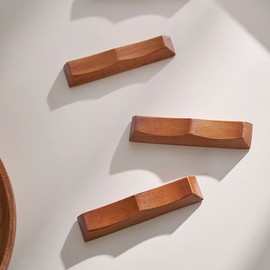 Decoview Natural Wood Spoon Rest, Wave Type 4P / 데코뷰 내츄럴 우드 수저받침, 물결형4P