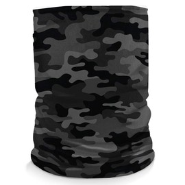 Controller Gear Neck Gaiter Face Mask Scarf, Made in the USA. Sun & Dust Protection, Sport, Bandanas for Fishing, Hiking, Cycling, Motorcycling - Black Camo