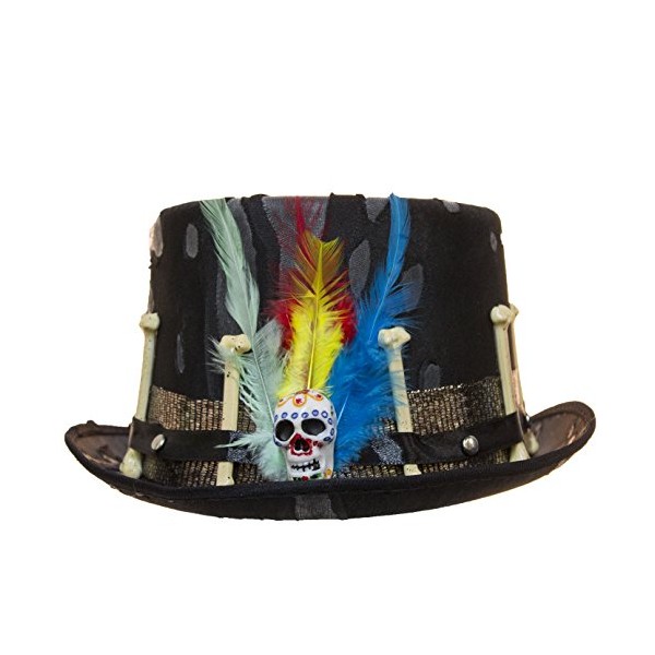 Jacobson Hat Company Men's Witch Doctor Top Hat, Black