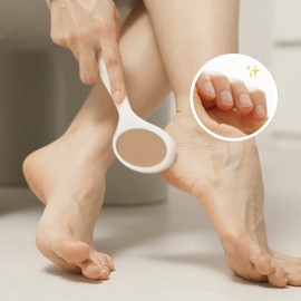 Bebefoot Glass Season 7 Double-sided handle type glass foot exfoliator nail shiner white / 베베풋 글라스 시즌7 양면 손잡이형 유리 발 각질 제거기 네일샤이너 내품 화이트