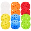 12 Pack Pickleball Balls, 40 Holes Outdoor Pickleballs, High Elasticity