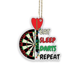 Dart Christmas Ornament 2024, Dart Board Ornament, Dartboard Sport Ornament Gift For Dart Player Dart Lover, Darts Keepsake Xmas Decor, Gift For Darts Team Fan Coach, Dart League Gift, Eat Sleep Darts