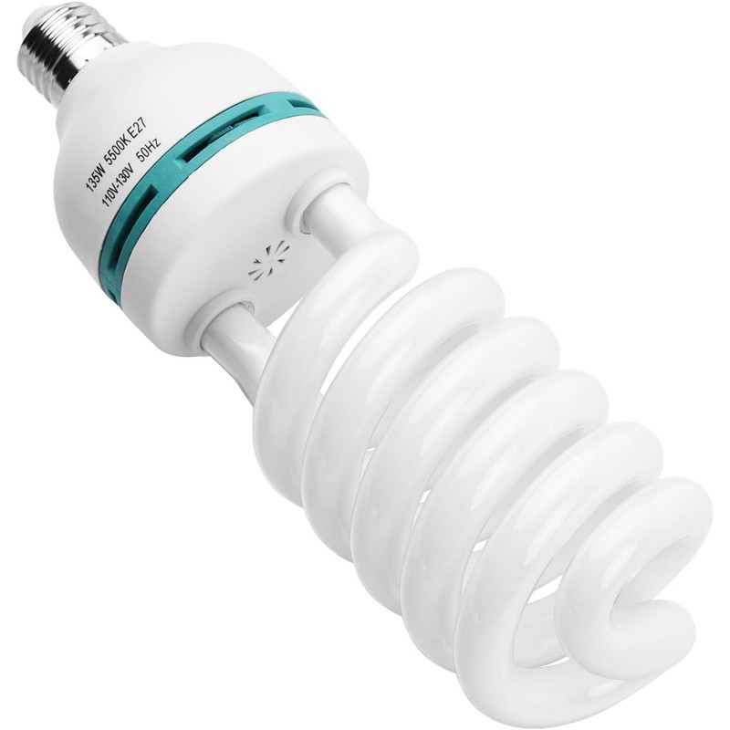 Andoer Spiral Fluorescent Light Bulb 135W 5500K CRI90 Daylight Bulb