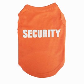 Dog Shirt T-Shirts Puppy Summer Clothing Dog Tank Top Vest Security Sweat Shirt for Small Dog Medium Dog Cat (S, Orange)