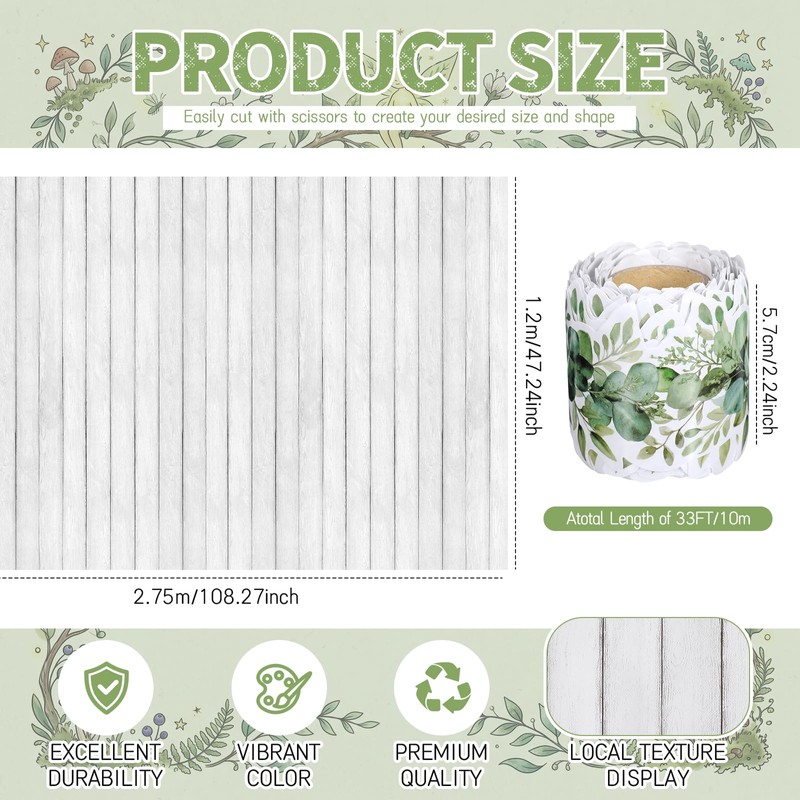 Gilprop 47"x108" Classroom Fabric Bulletin Board Background Set,Forest
