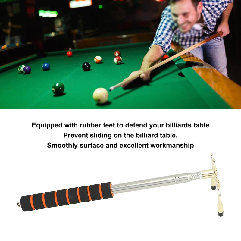 Billiard Cue and Bridge Set Stainless Steel Anti Slip Sponge