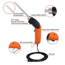 RONGTER 200W Air-Cooled, Electric Hot Knife - Foam Cutting Tool with Blades & Accessories Use Foam Cutter for Engraving and DIY Handmade