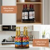 SUNNEKO Rotating Coffee Syrup Organizer Hold 6 Bottles, Wood Coffee