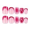 French Tip Press on Nails Short Fake Nails with Designs