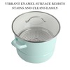 Martha Stewart Thayer 16-Quart Enamel On Steel Scratch Resistant Steamer