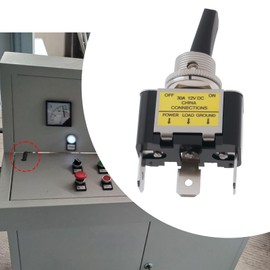 YINETTECH 20A 12V LED-Kippschalter-Kit EIN-Aus SPST mit Crimp-Anschlüssen Geeignet für Autos Schiffe Industrieanlagen