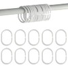 Armo® 24 x Plastic C Shaped Shower Curtain Hooks White