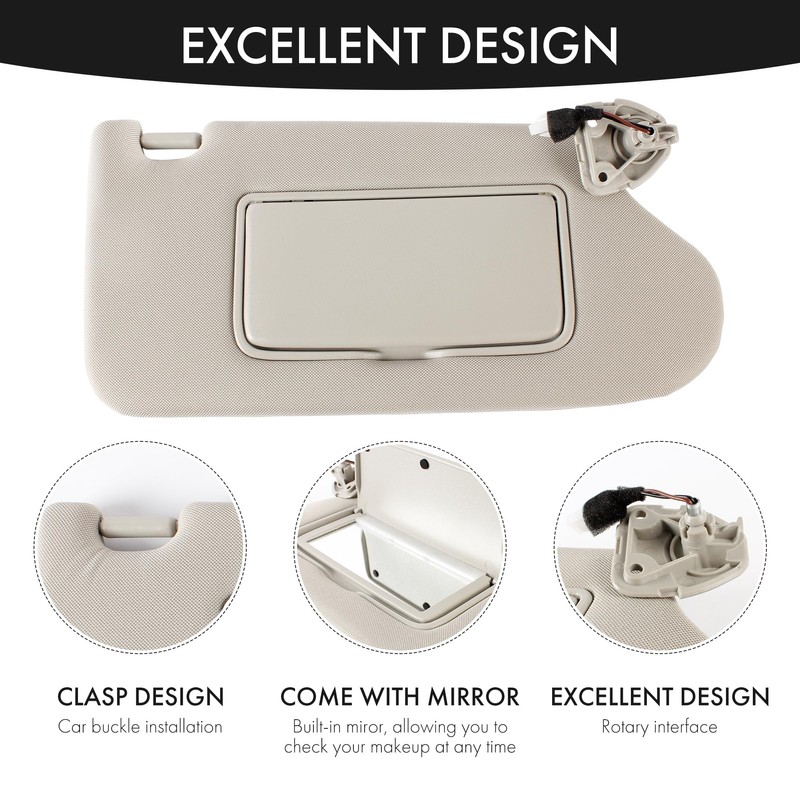 PEVAST Passenger Side Sun Visor Compatible with Nissan Maxima 2016-2021