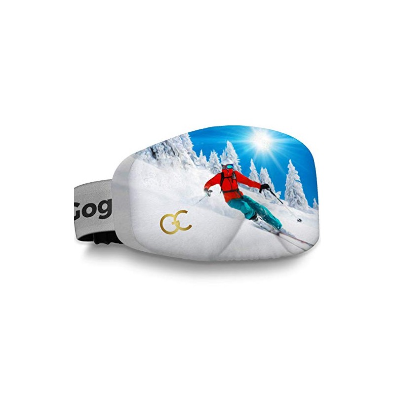 GogglesCover: Protective ski goggles cover, red jacket skier design