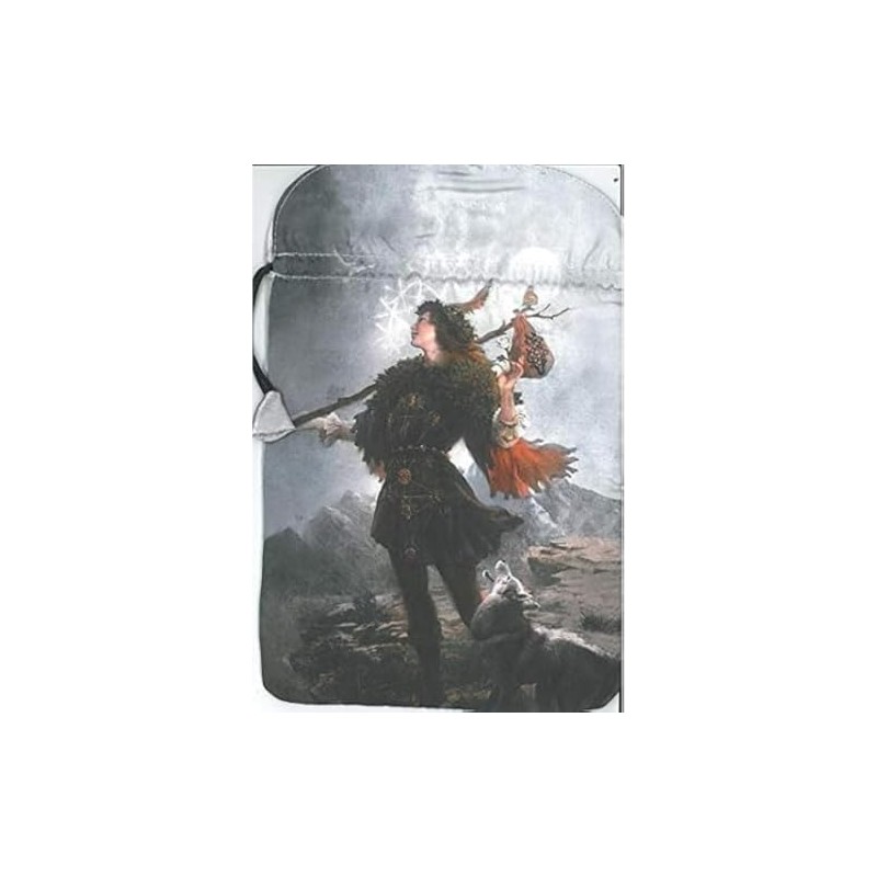 Heaven & Earth Tarot Bag: Satin printed tarot bag
