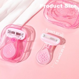 Mini Women's Travel Razor, A Must-Have Set of Shavers for Smooth Skin, A Sturdy and Compact Mini Shaver (Pink)