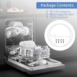 ShnminEU 2 Piece Repair Kit Pump Pot Dishwasher Compatible with Bosch Siemens Pump Pot Seal Repair Kit Pump Pot for Dishwashers - 182 mm Diameter Like 12005744