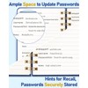 WEMATE Password Book with Alphabetical Tabs, Spiral Password Keeper Book