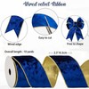 Arborus Blue Velvet Christmas Ribbon 2.5 Inch Christmas Tree Ribbon