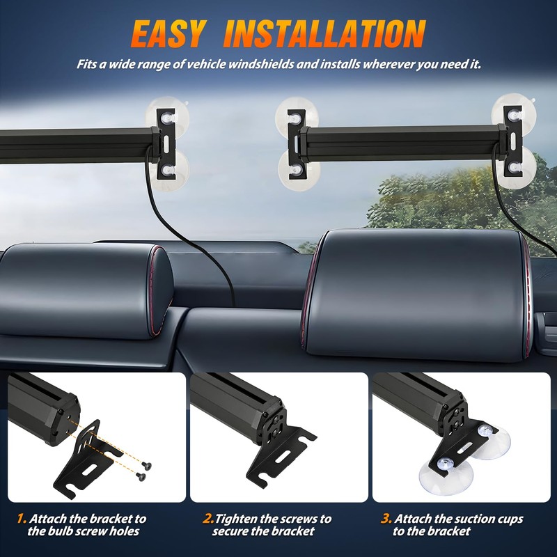 Nilight 40LED Amber Green Emergency Strobe Traffic Advisor Light Bar